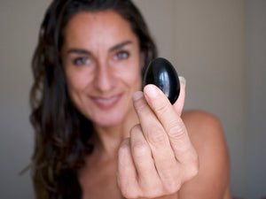 BLACK OBSIDIAN YONI EGG