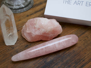 ROSE QUARTZ CRYSTAL DILDO - CLASSIC YONI WAND - SLIM TAE Feminine Wellness ROSE QUARTZ CRYSTAL DILDO - CLASSIC YONI WAND - SLIM TAE Feminine Wellness